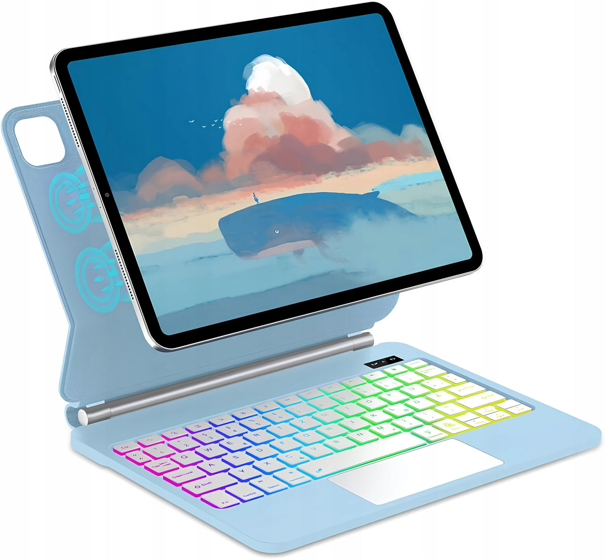 Case with keyboard iPad Air 13 M2 2024 touchpad QWERTZ LED