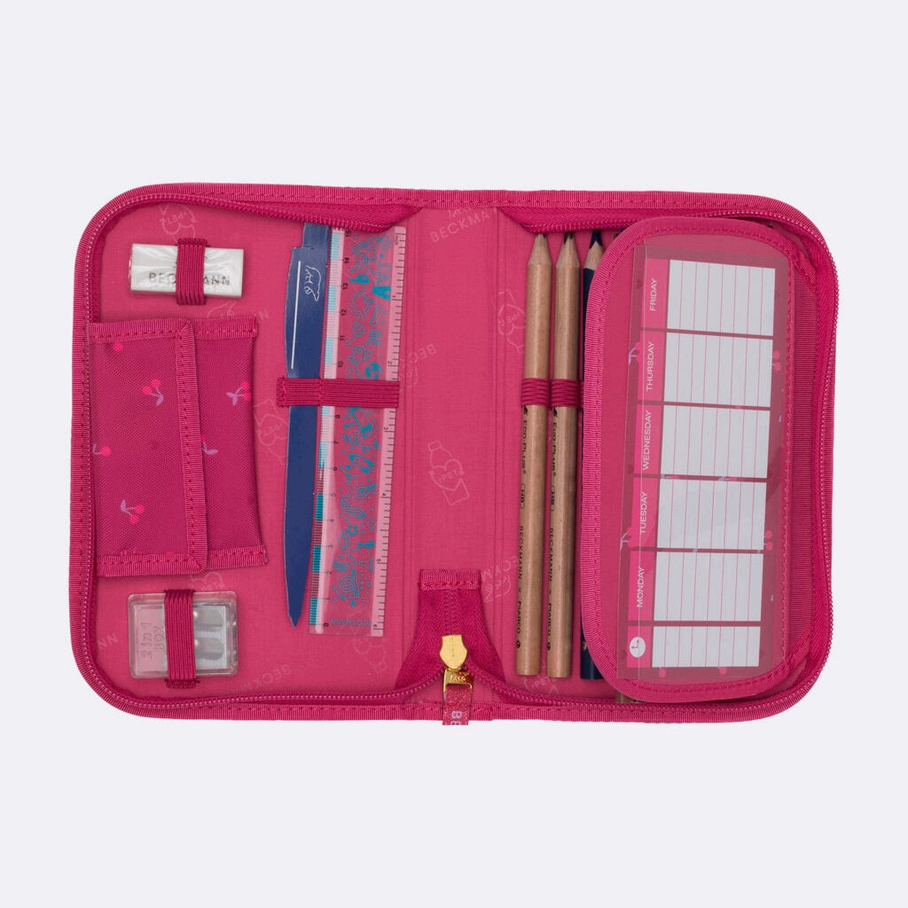 Case with one section fully equipped, Cherry Color multicolor
