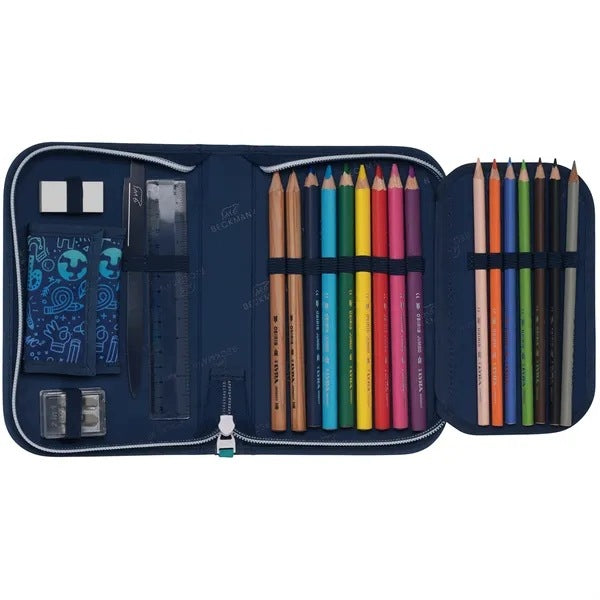 Case with one section fully equipped, Science Color multicolor
