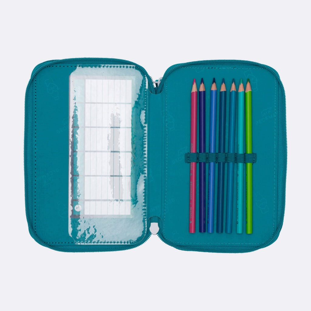 Case with three compartments fully equipped, Racing Color multicolor