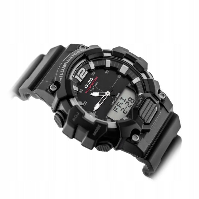 Casio Collection HDC-700-1AVEF watch + ENGRAVING Functions alarm clock world time date display illumination stopwatch timer waterproof