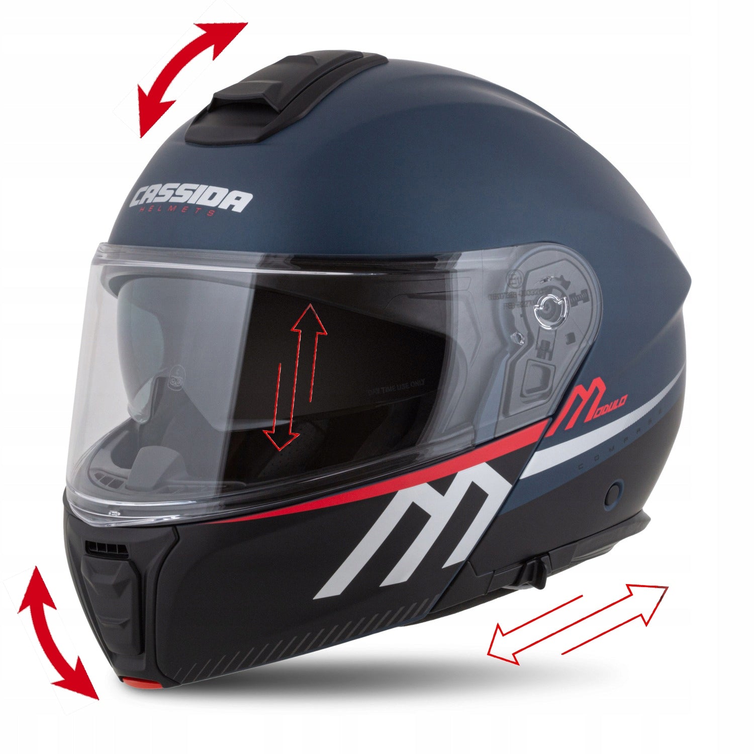 Cassida Compass motorcycle helmet matt fiberglass under intercom glasses XS Manufacturer's catalog number M1401895-XS System Pinlock