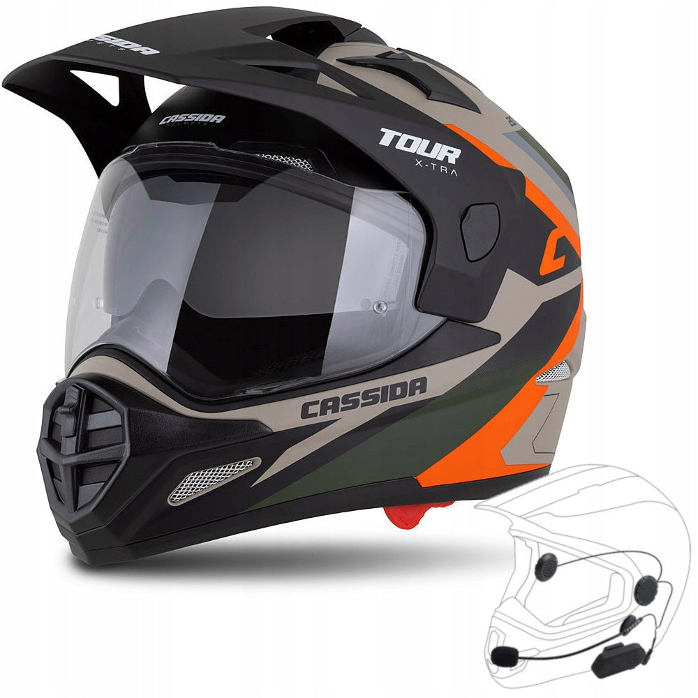 Cassida Tour 2 enduro motorcycle helmet adventure 3in1 blend XS Manufacturer's catalog number 2190-XS NA QUAD Z SZYBA