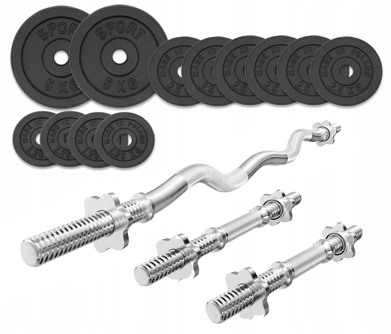 Cast Iron Bodybuilding Set 40kg Weight Barbell With GRIFFIN Gym