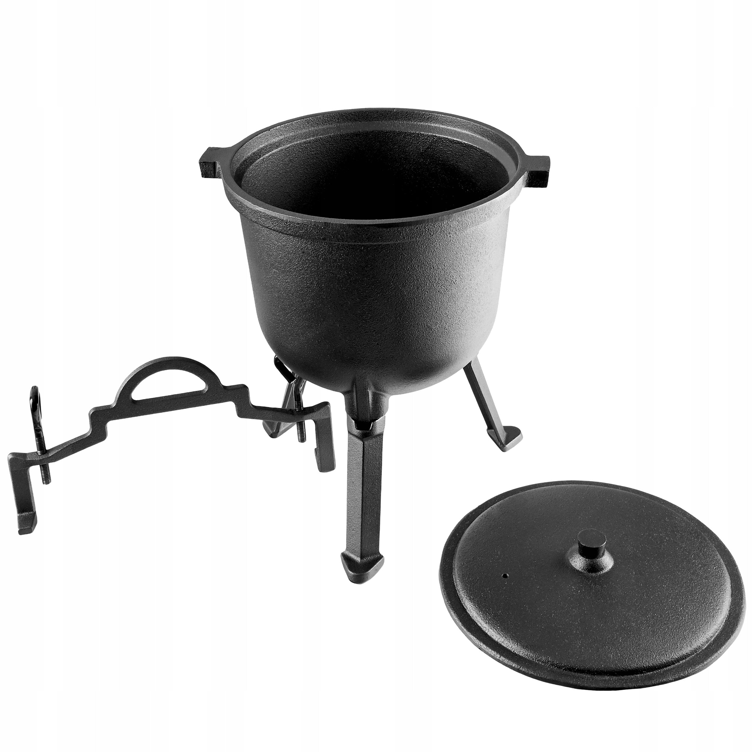 Cast Iron Boiler Hunting Pot Hungarian For Fire Pit Grill Baked 8L Manufacturer code Kociołek garnek żeliwny q43m