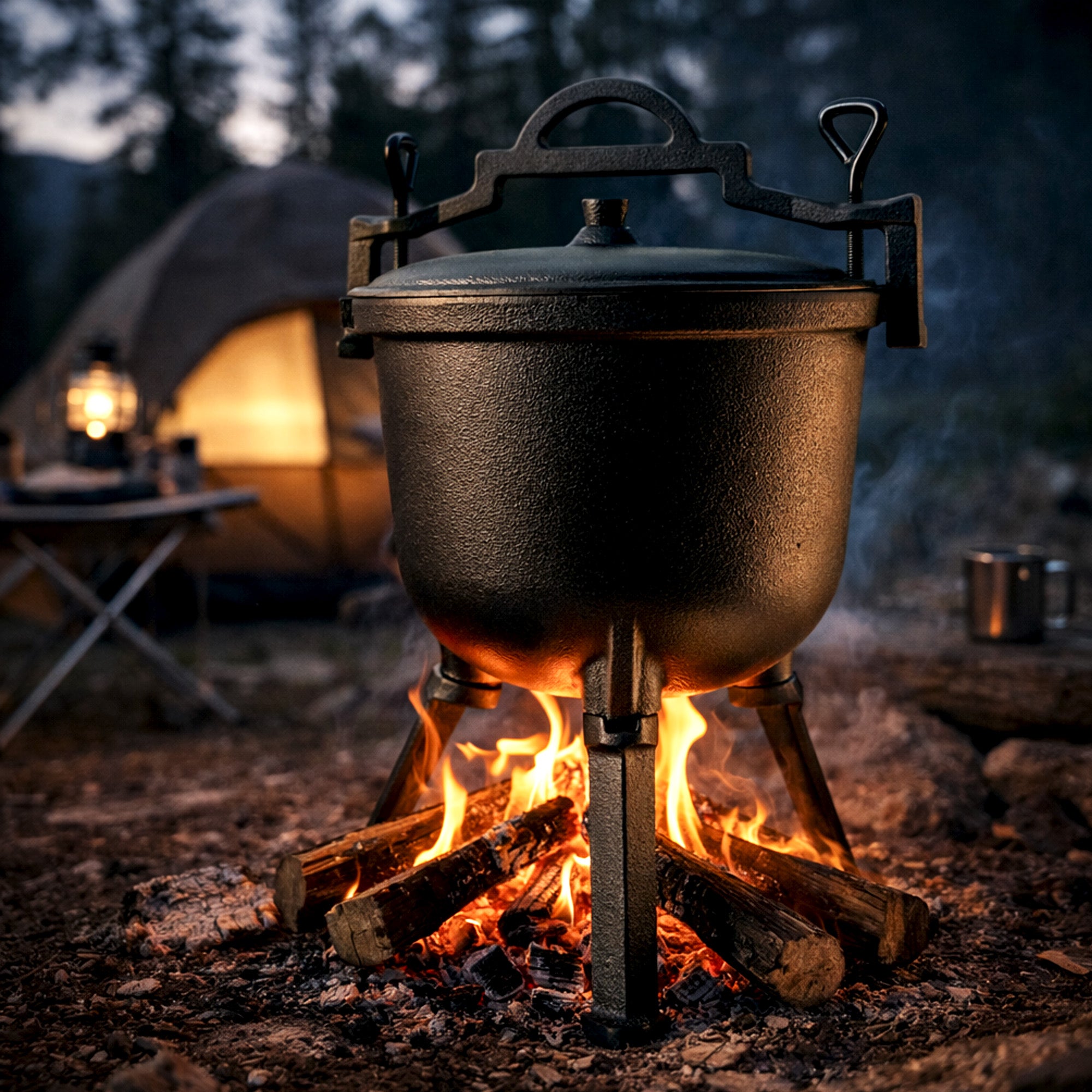 Cast Iron Boiler Hunting Pot Hungarian For Fire Pit Grill Baked 8L Packaging status original