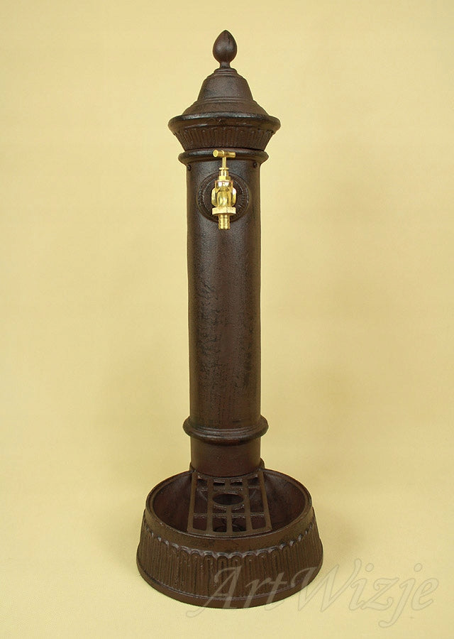 Cast Iron Brown Pillar Hydrant Water Drink Garden Water Intake with Faucet Manufacturer code 580040