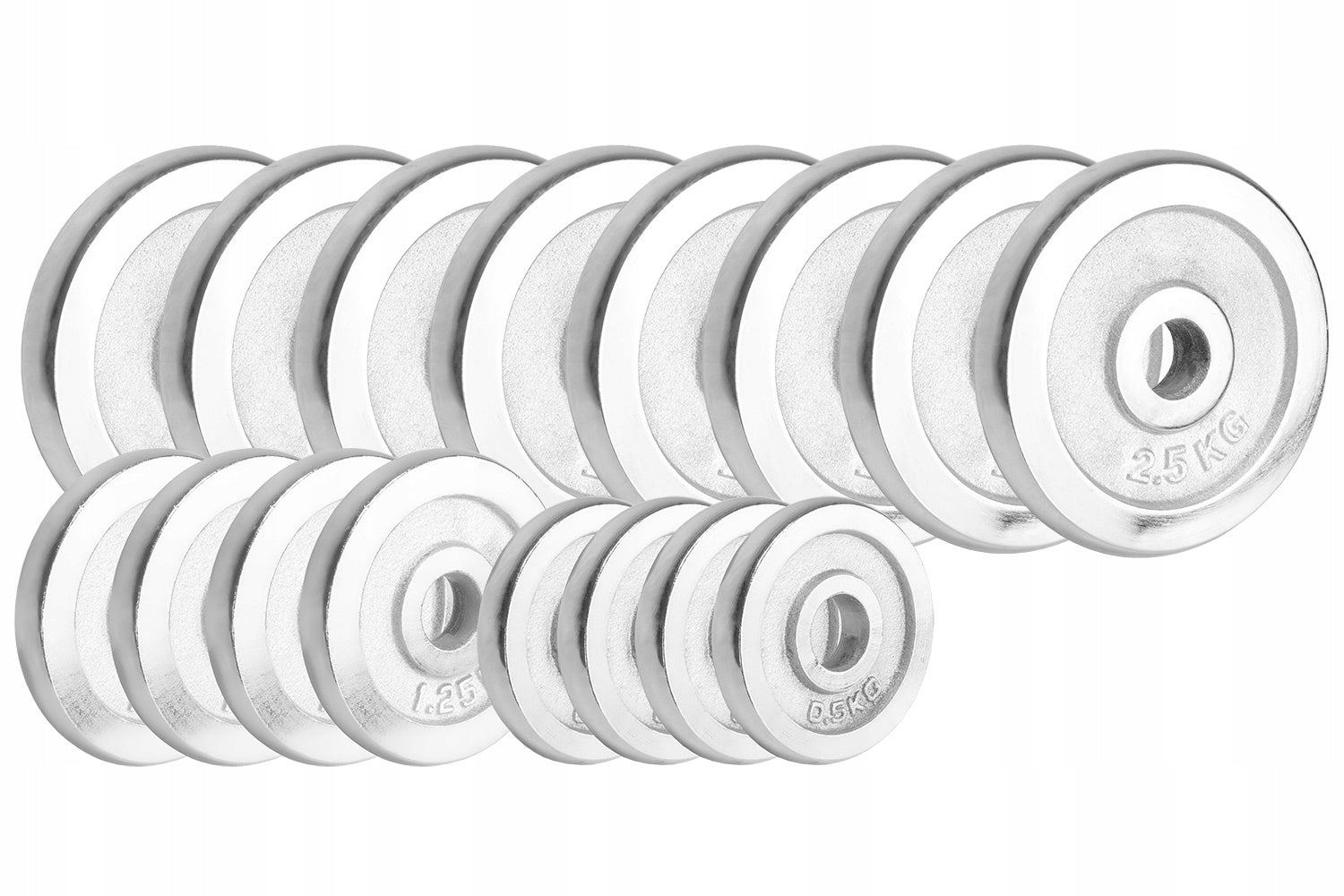 Cast Iron Dumbbells 2x15kg SUITCASE Adjustable Chrome Plate Set Griffins Model Hantelki chromowane w walizce zestaw 2x15kg
