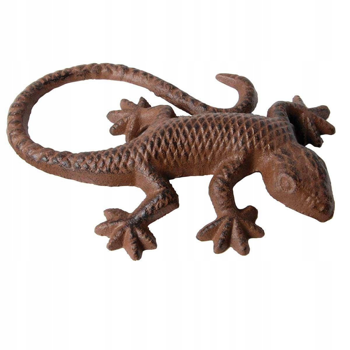 Cast Iron LIZARD Garden Figurine Decorative Sculpture Retro 10,4 x 15,1 cm