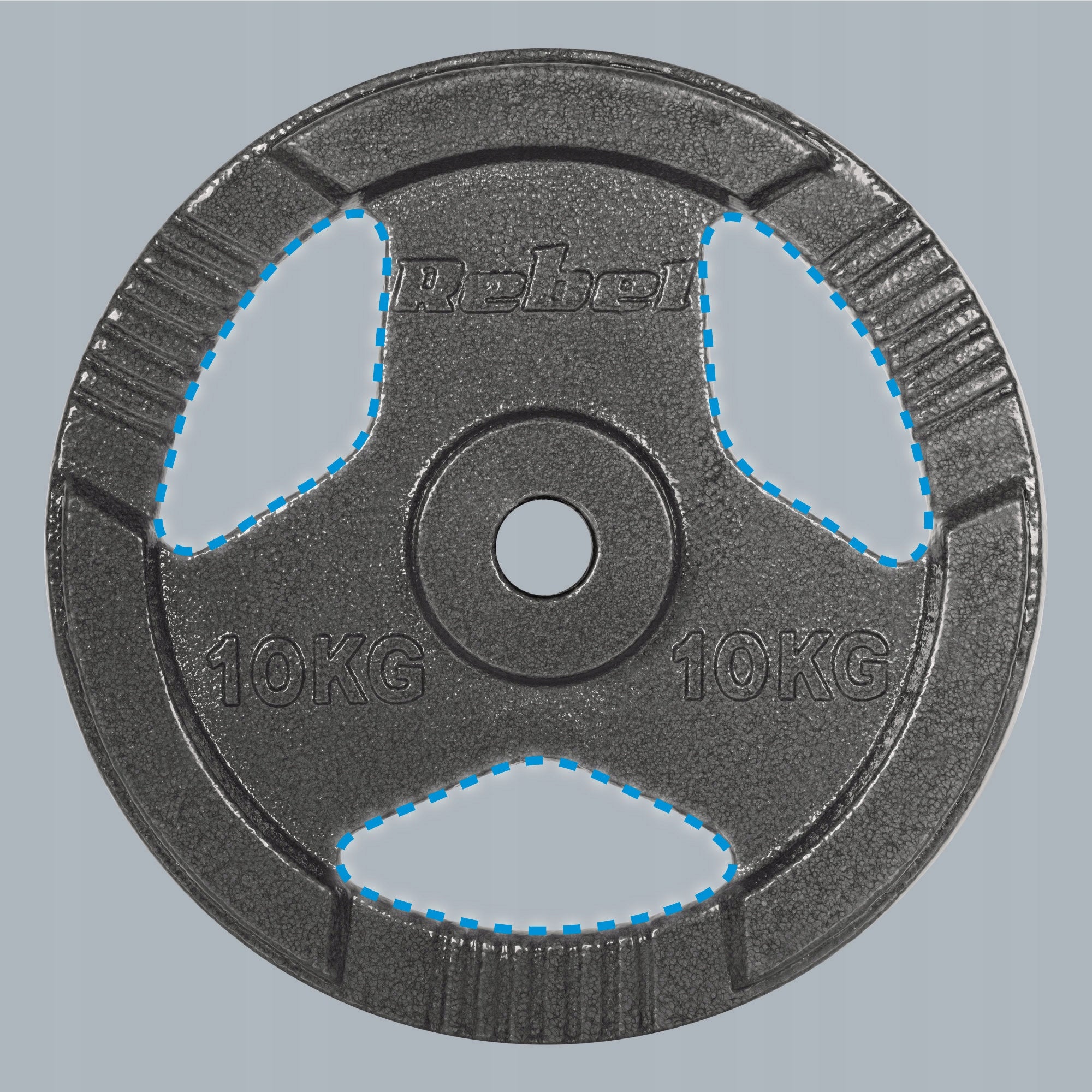 Cast iron load set 2x10kg 20kg hole 31mm plate with handles Rebel Number of pieces in the set 2