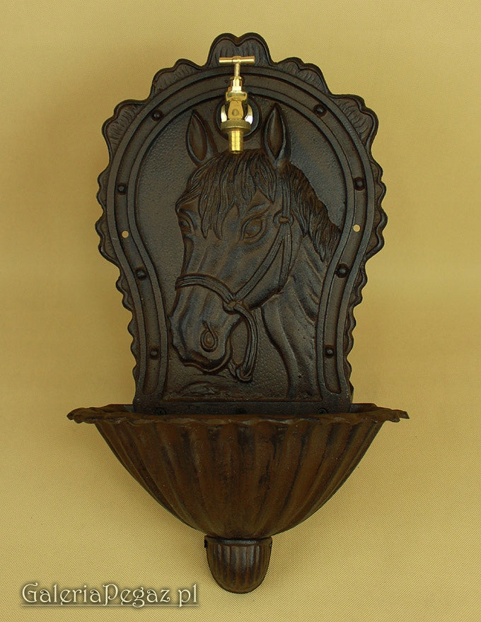 Cast iron wall-mounted garden sink with a horse spout, water fountain + tap Manufacturer GaleriaPegaz