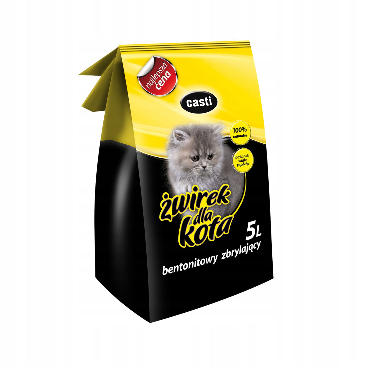 Casti Cat Litter Bentonite Clumping Unscented For Cuvette 5 L