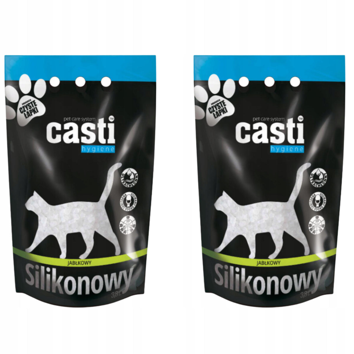 Casti Cat Silicone Litter Clean Paws Apple Scent 3,8l Premium