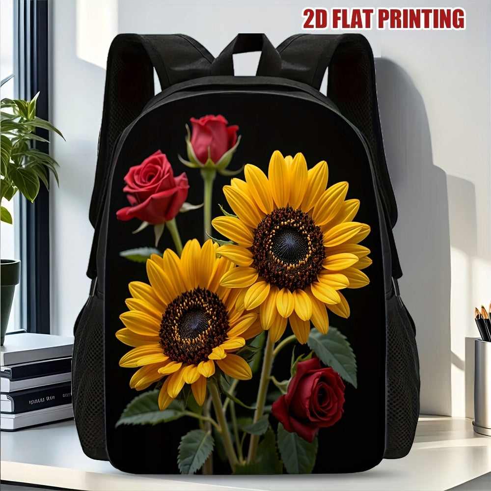 Casual Print Backpack Lightweight Adjustable Straps Daily Use Travel