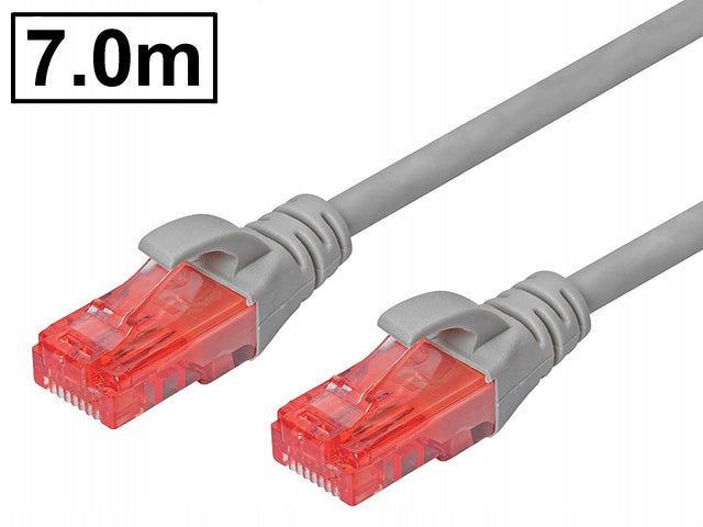 Cat.6 UTP RJ45-RJ45 1:1 Cu AWG26 Grey 7m Patch Cord
