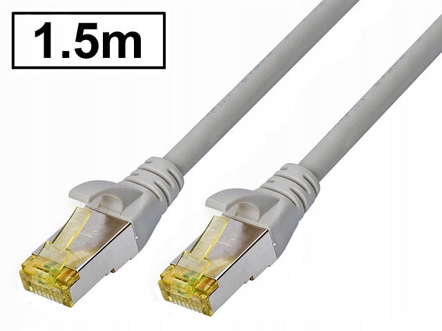 Cat.6A PIMF Shielded RJ45-RJ45 1:1 Cu AWG26 Patch Cord Grey 1.5m
