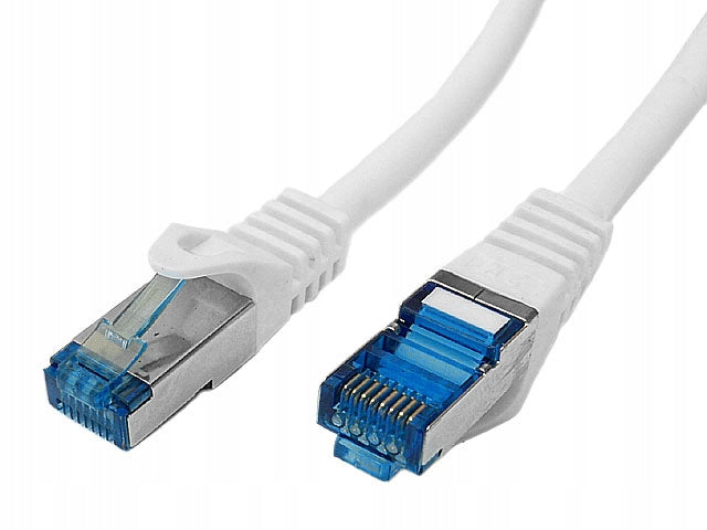 Cat.6A PIMF patch cord shielded RJ45-RJ45 1:1 Cu AWG26 white 5m EAN (GTIN) 5905247232342