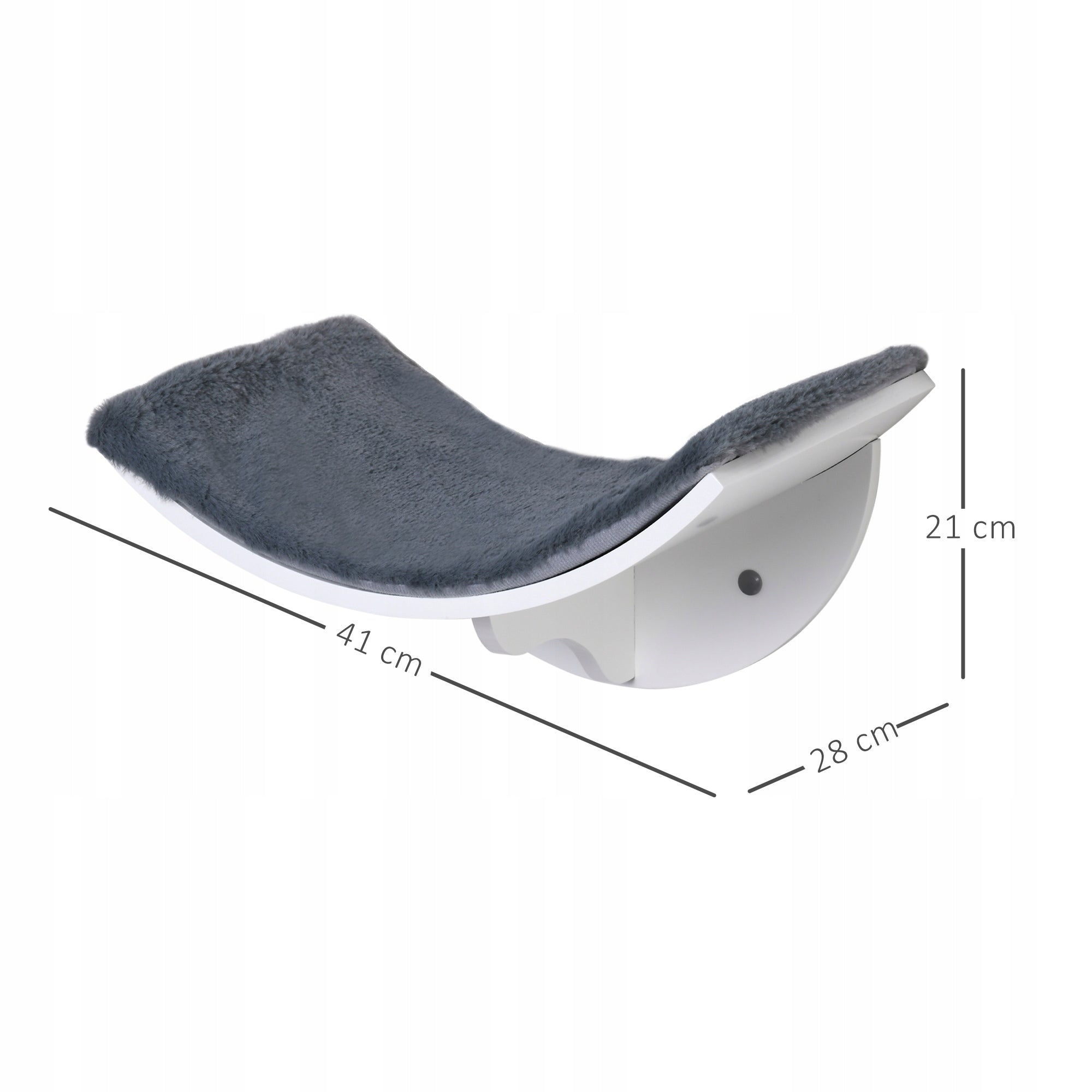 Cat Bed 41L x 28W x 21H cm Cat Wall Couch Grey Product width 28 cm