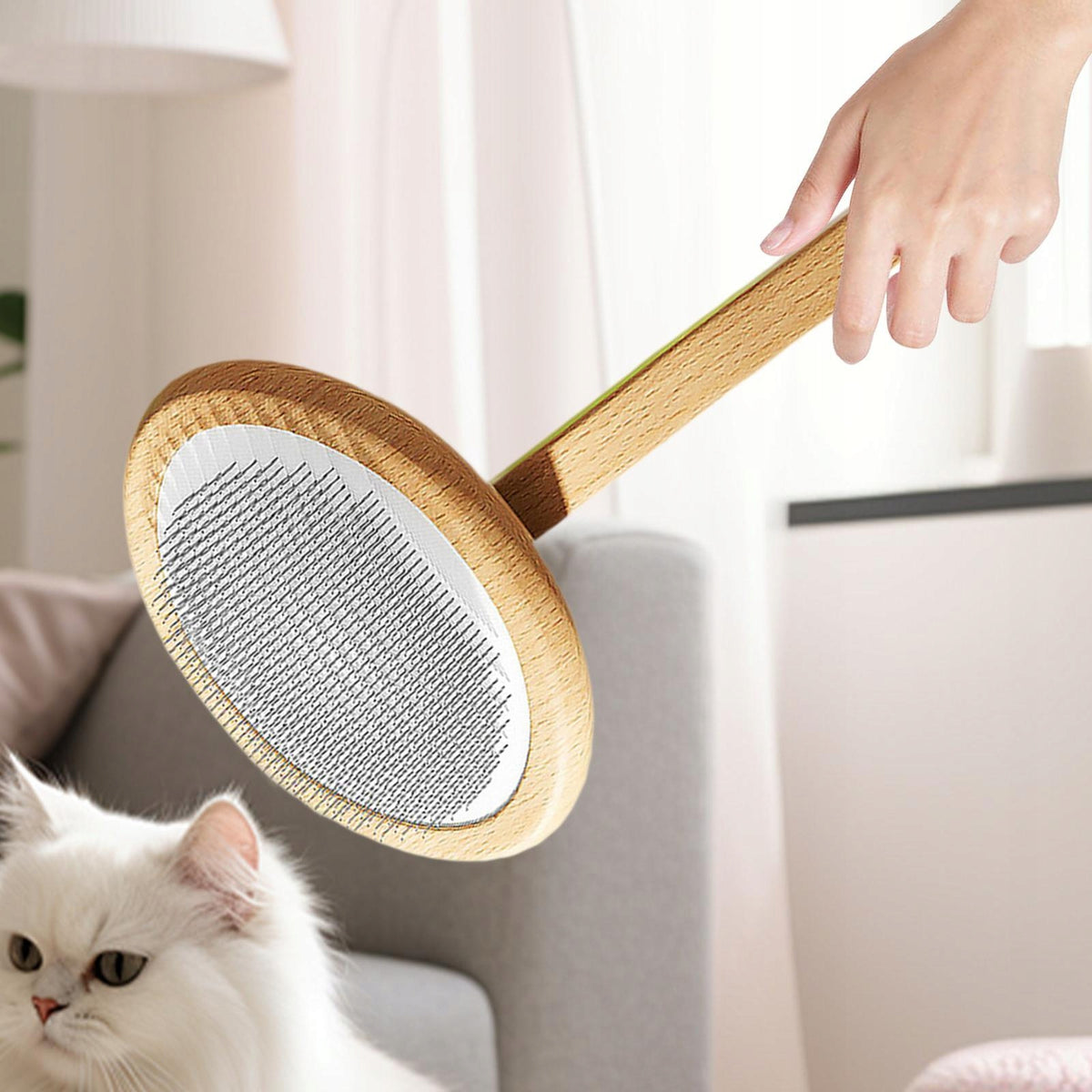 Cat Brush, De matting Comb, Undercoat Comb, De shedding Tool for Round L