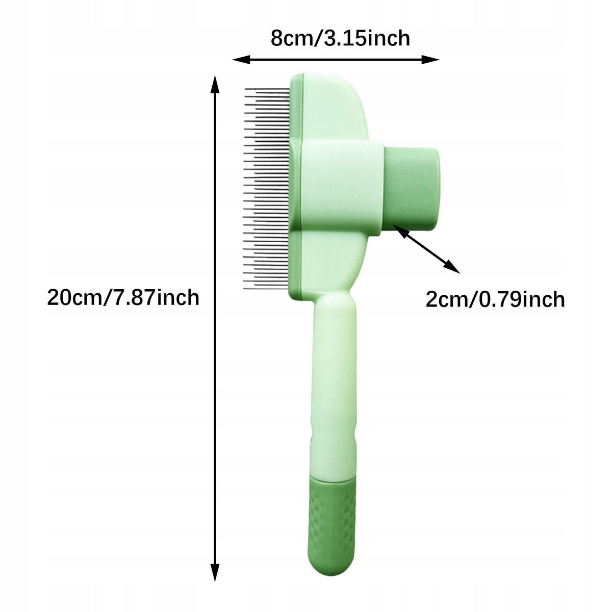 Cat Brush for Shedding Portable Sturdy Easy Removes Tangles Loose Green Packaging status original