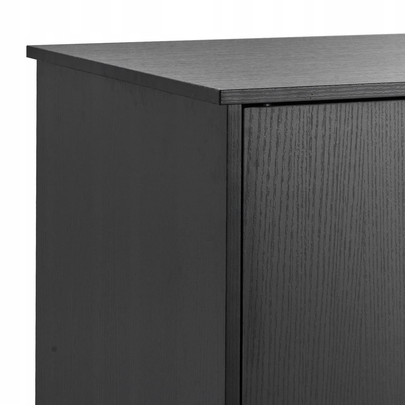 Cat Cabinet Black With Metal Legs And Handle 70CM For Bedroom Length 70 cm