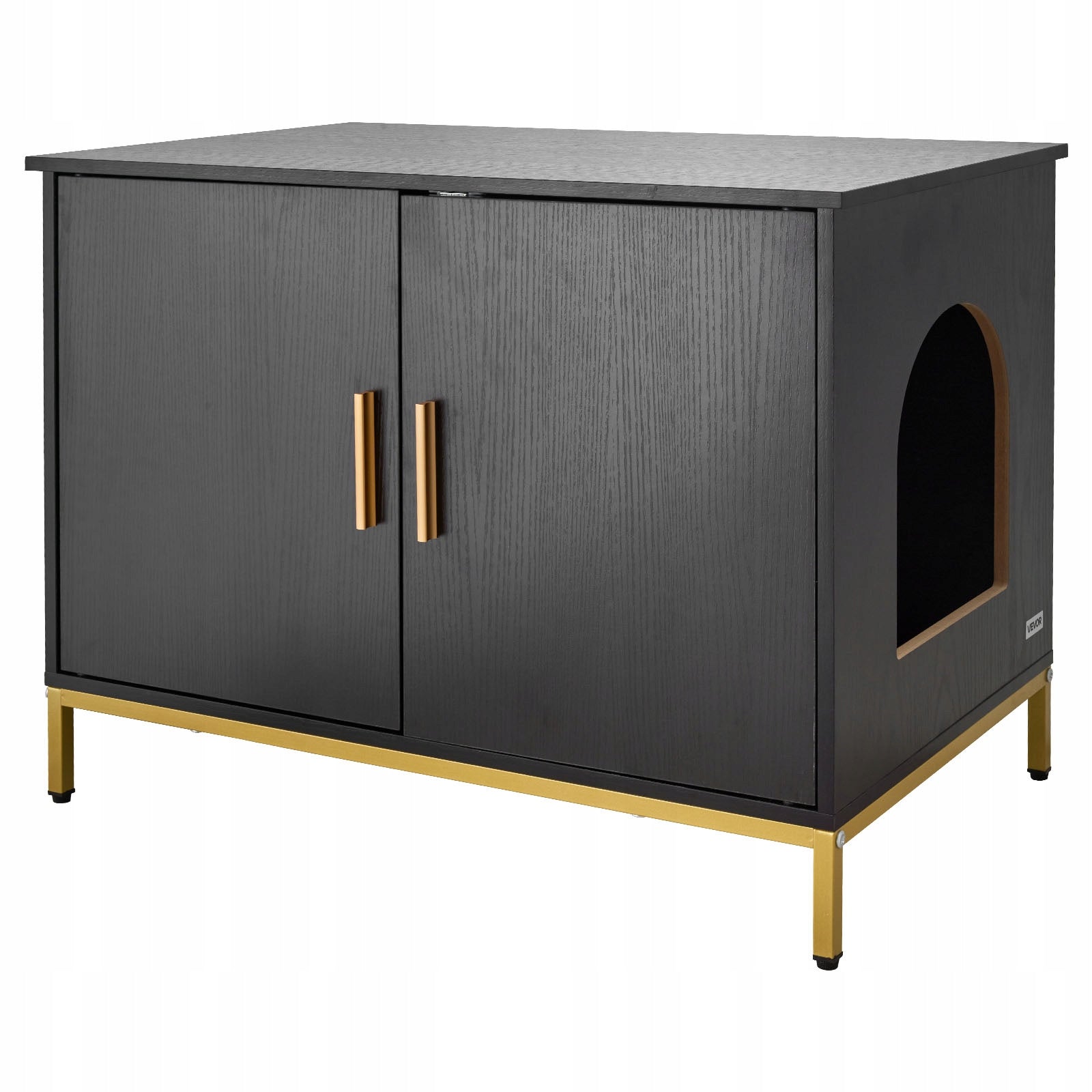 Cat Cabinet Black With Metal Legs And Handle 70CM For Bedroom Manufacturer code JSJJMSPWQ276