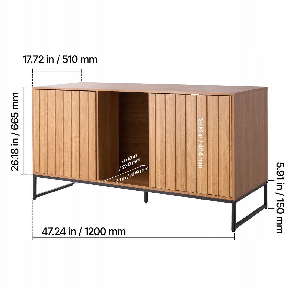 Cat Cabinet With Metal Legs 120CM With Scratching Mat And Storage Manufacturer code JSJJMSPWQ472