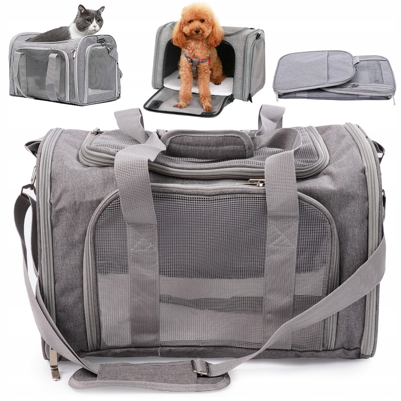 Cat Carrier Dog Rabbit Animal TRANSPORT BAG Shoulder Playpen