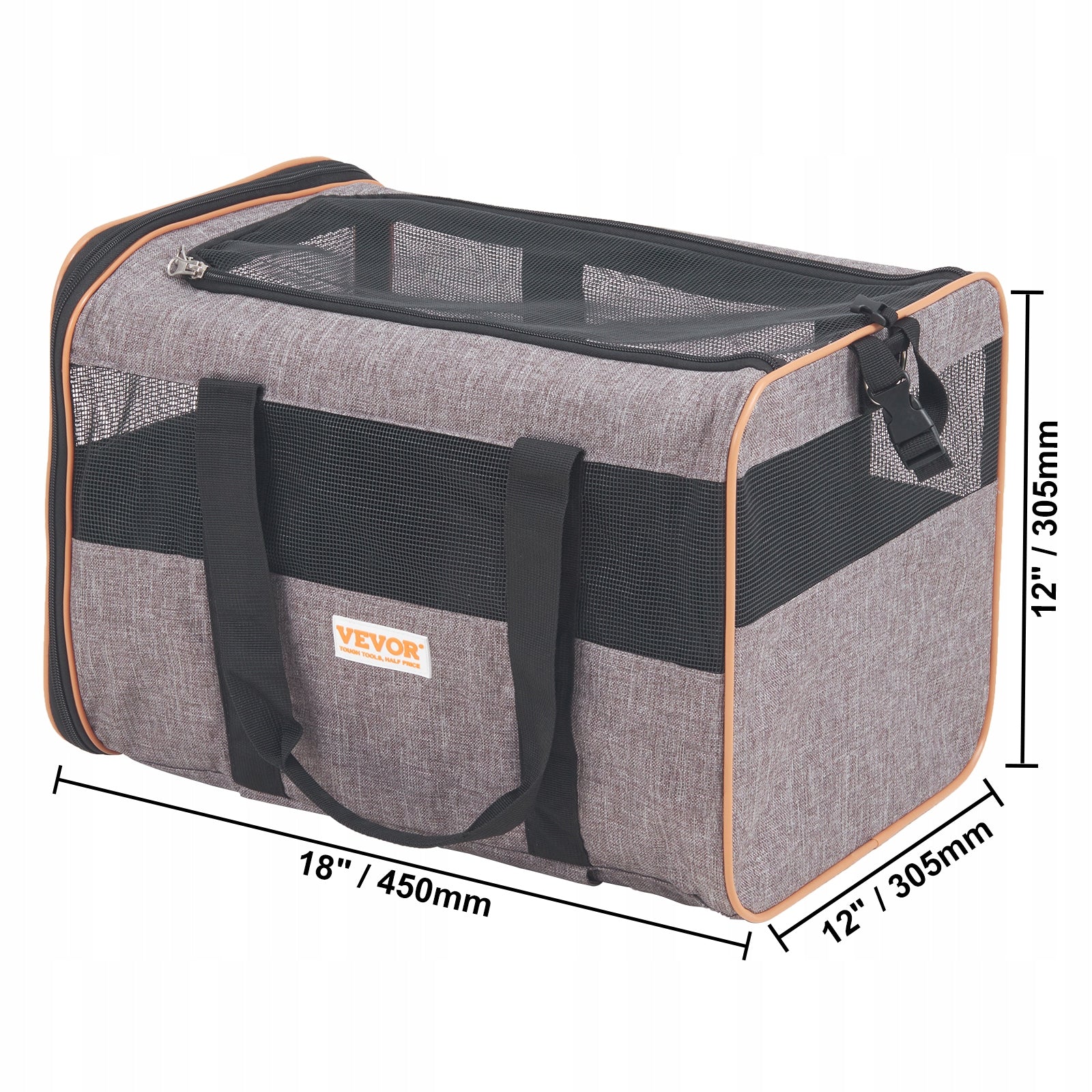 Cat Carrier with Wheels Airline Approved 22 lbs Grey with Folding Bowl EAN (GTIN) 840349939599