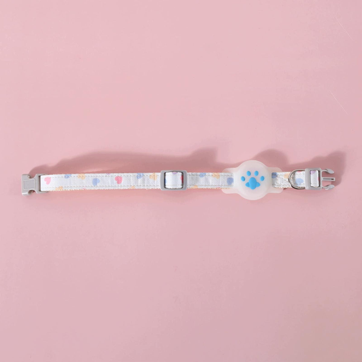 Cat Collar Adjustable Dog Tracker Protective Case Anti Lost Blue Luminous