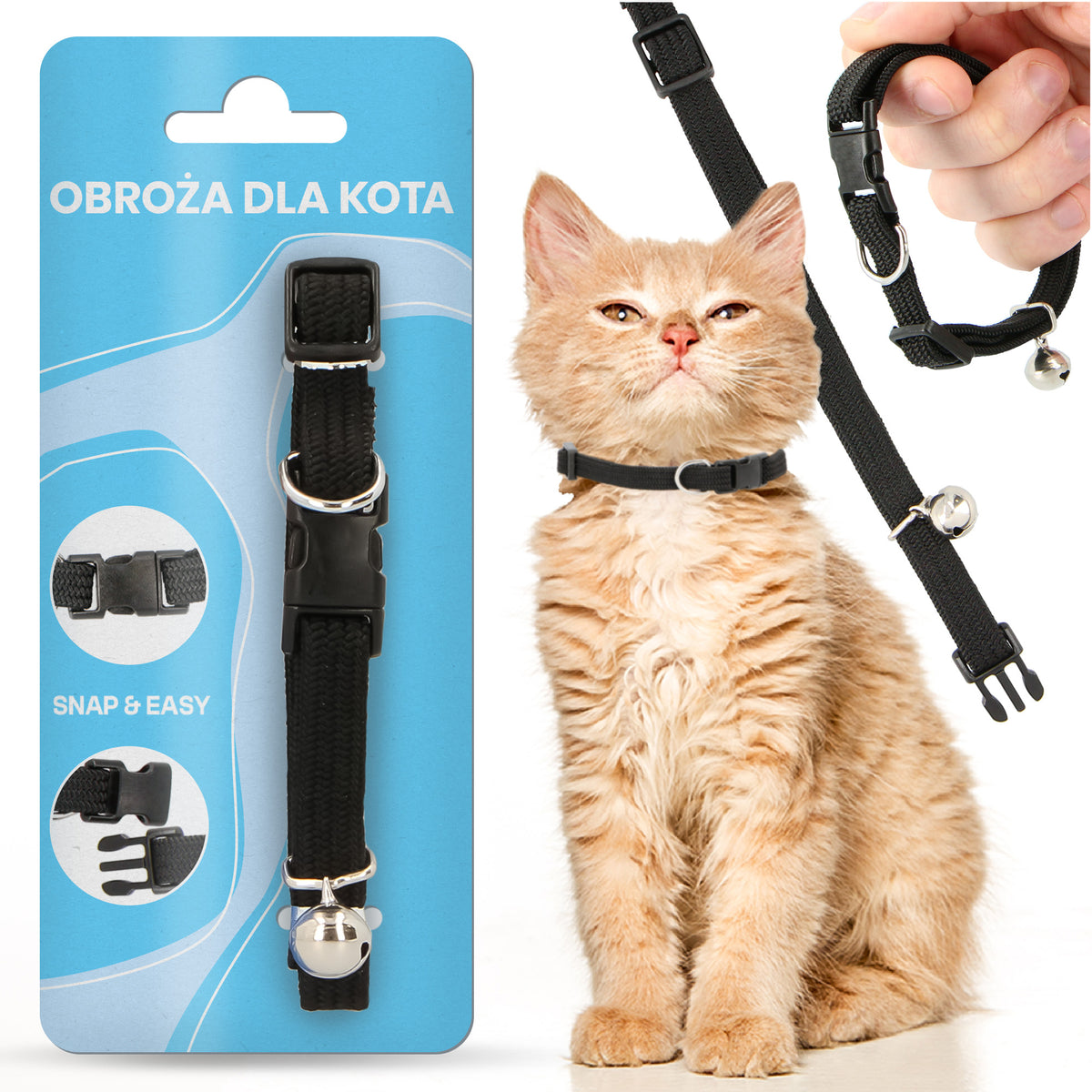 Cat Collar Kitten 21-36 cm Adjustable Universal Safe Bell B4