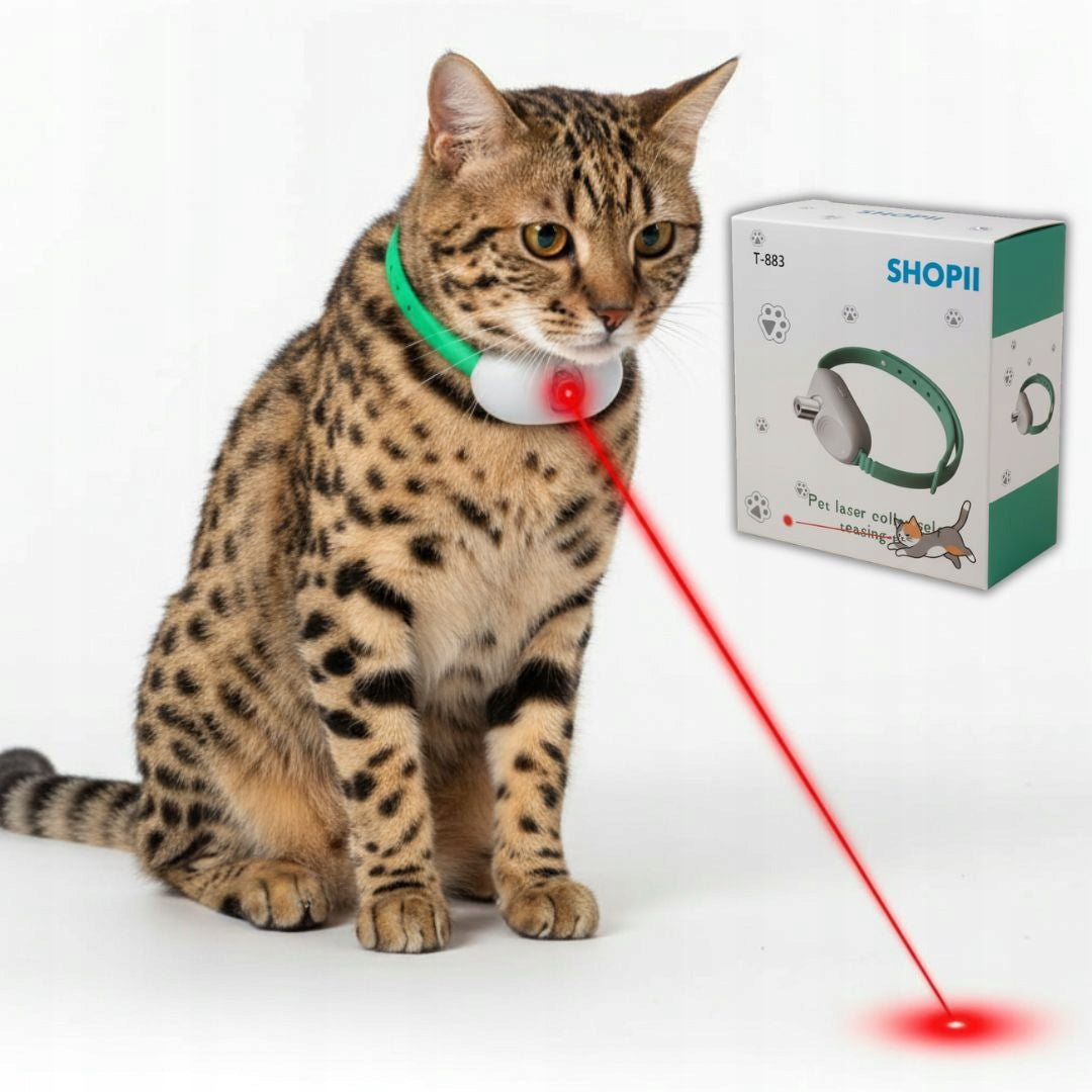 Cat Collar With Automatic USB Laser 2 Modes Green Toy Manufacturer code 5908089062917
