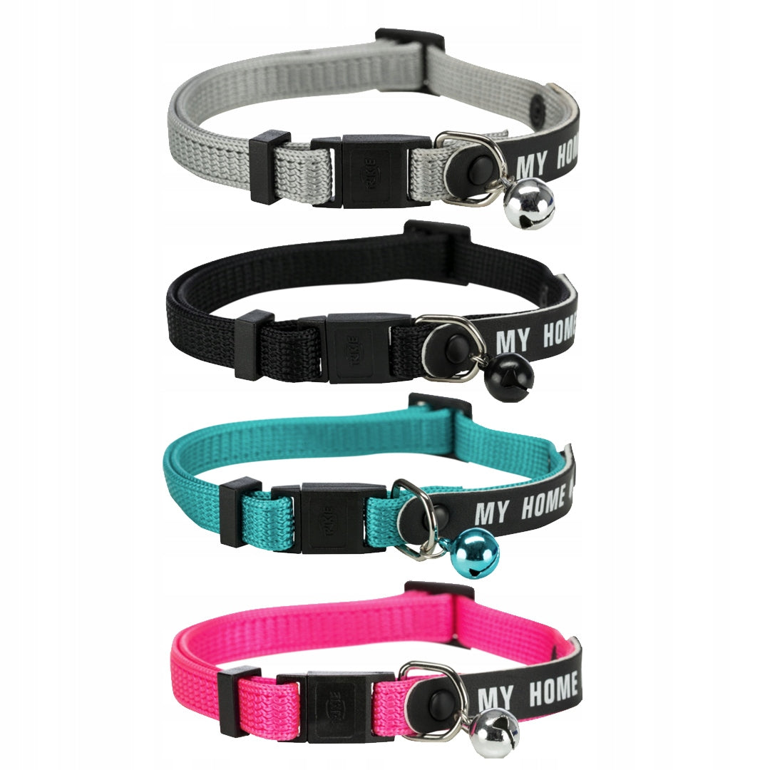 Cat Collar with Address BELL Safe Clip TRIXIE 22-32cm/1pcs Packaging status original