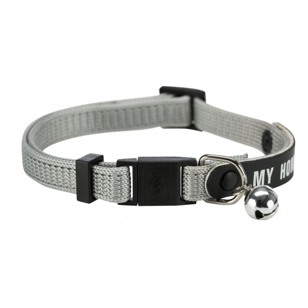 Cat Collar with Address BELL Safe Clip TRIXIE 22-32cm/1pcs