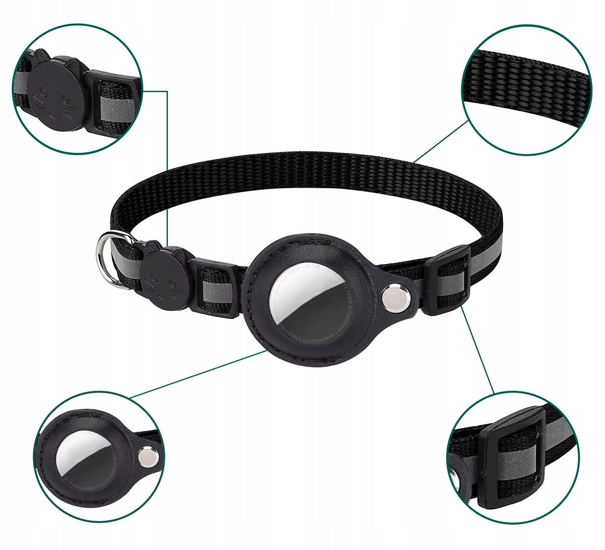 Cat Collar with Case for Apple AirTag Reflective Safe | Pink Manufacturer code OBK1RO
