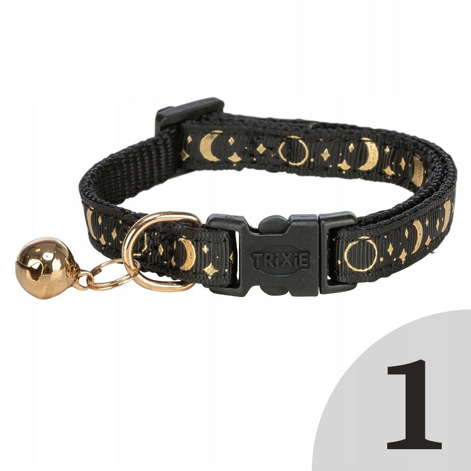 Cat Collar with Detachable Bell Trixie Moons and Stars 20-30 cm Packaging status original