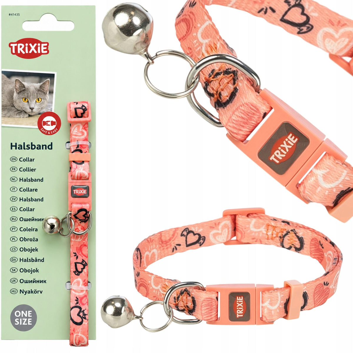 Cat Collar with Tinker Bell Trixie Flower Power Snap&Easy 19-31cm Colors