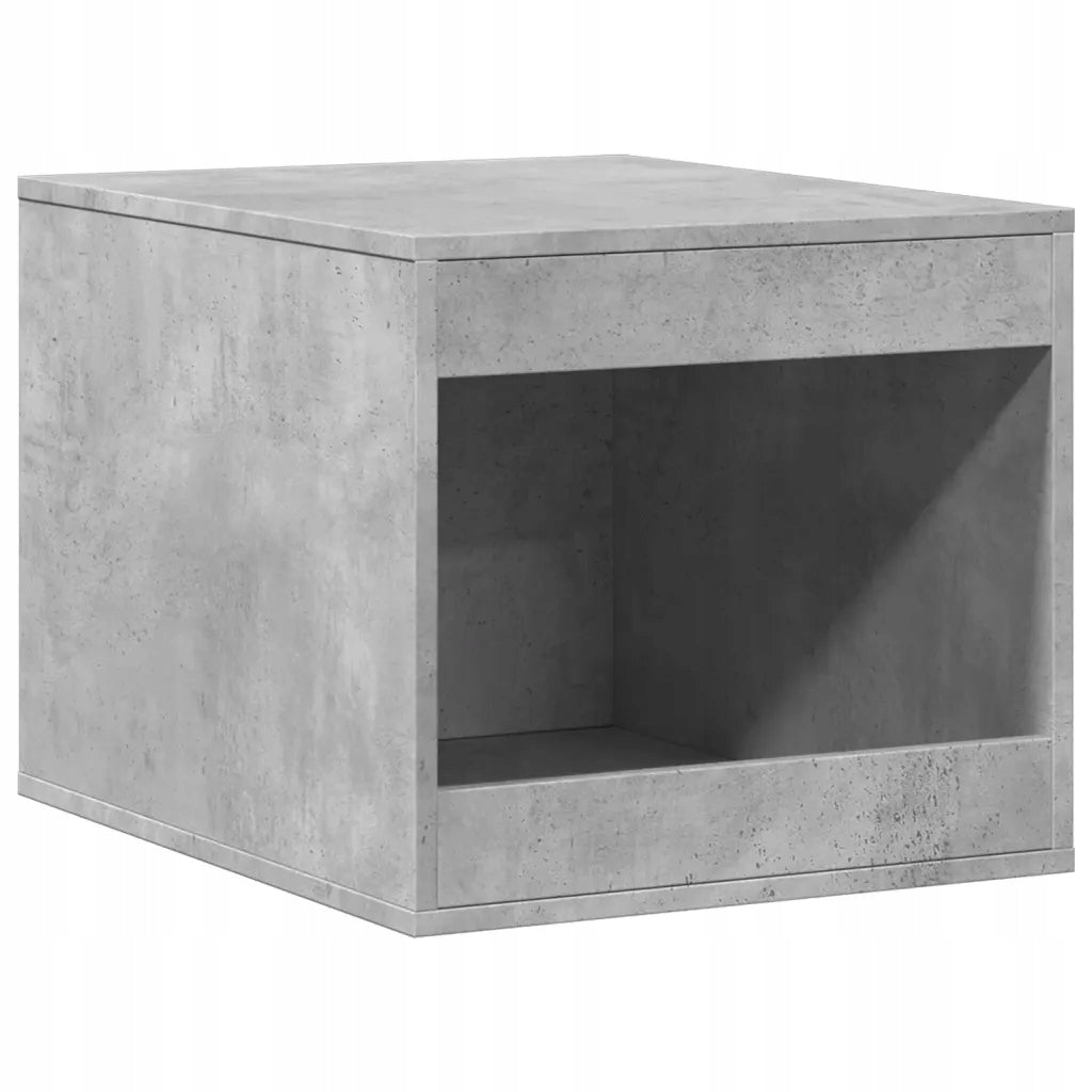 Cat Cuvette Cabinet with Side Table, Grey Concrete, 47x59x42