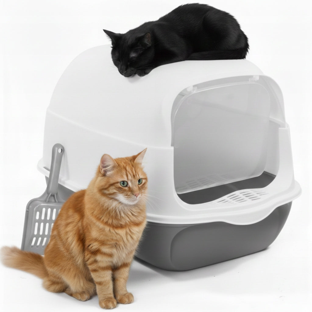 Cat Cuvette Closed Toilet with Spatula Solid Strong + FREEBIE