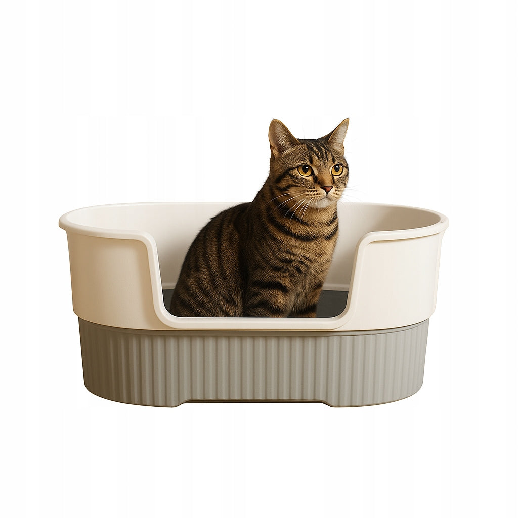 Cat Cuvette Extra Large High Rant Open With Spatula Grey 11