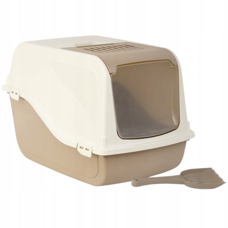 Cat Cuvette Indoor Ariel 57 cm with Filter Opening from the Top with Spatula Model ARIEL TOP FREE MOCACCINO