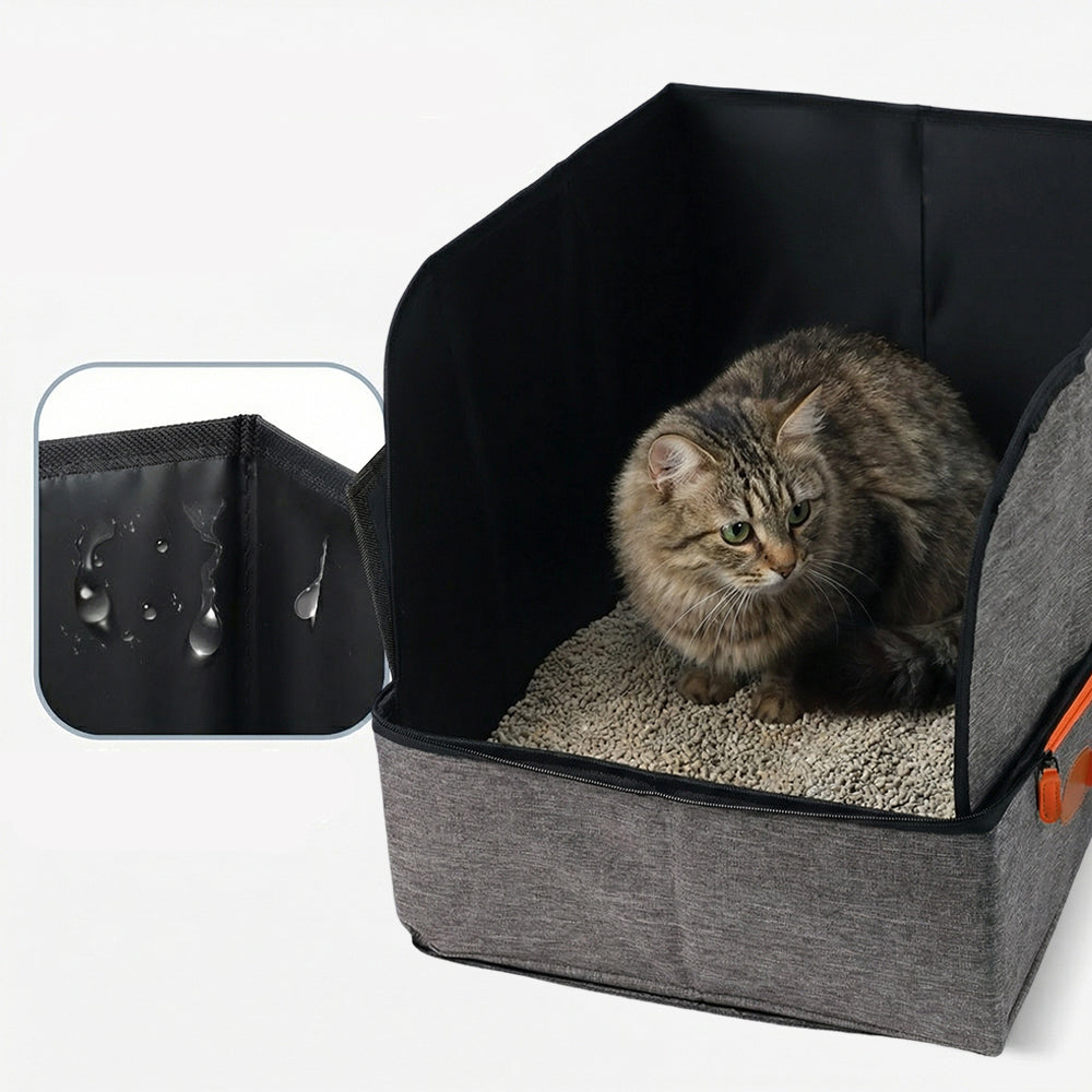 Cat Cuvette Large Grey With Reinforced Base And Spatula Waterproof Packaging status original