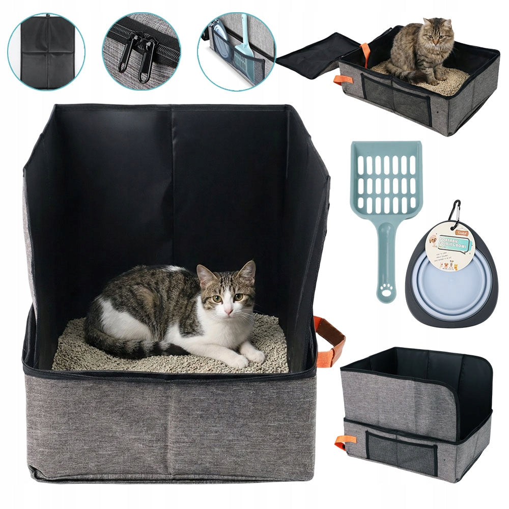 Cat Cuvette Large Grey With Reinforced Base And Spatula Waterproof