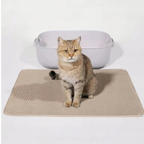 Cat Cuvette Mat Double Layer Wiper Large 75cm Beige Product width 55 cm