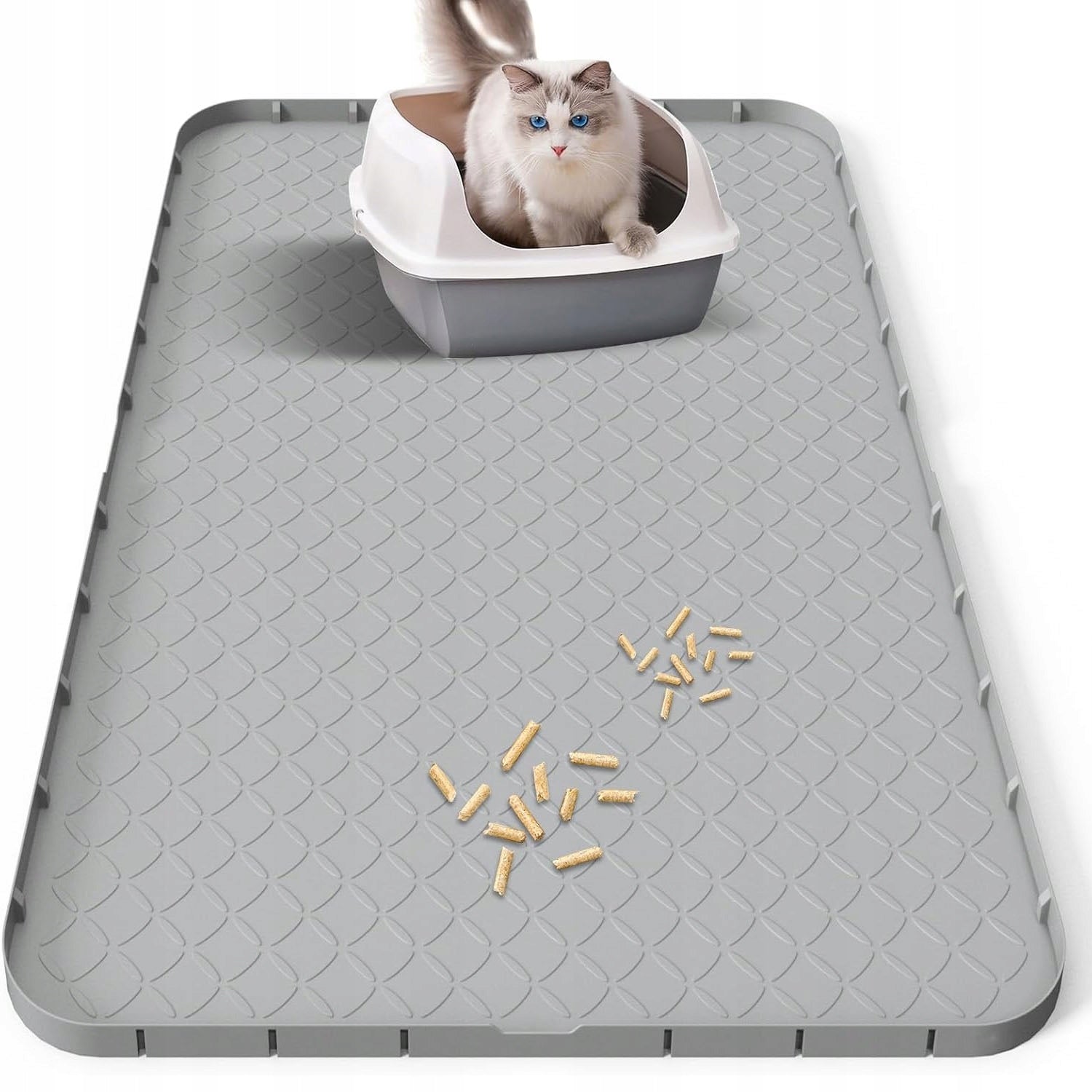 Cat Cuvette Mat Silicone Wiper Litter Pad Large Trade name silikonowa mata pod kuwetę