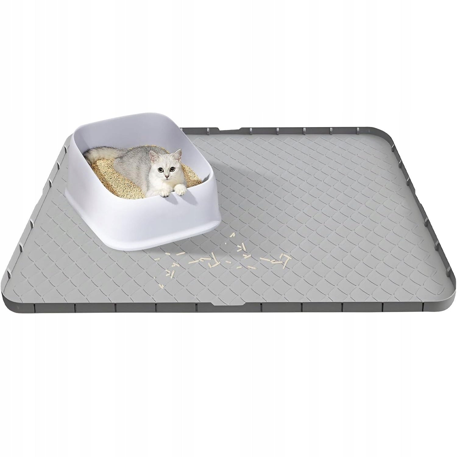 Cat Cuvette Mat Silicone Wiper Litter Pad Large