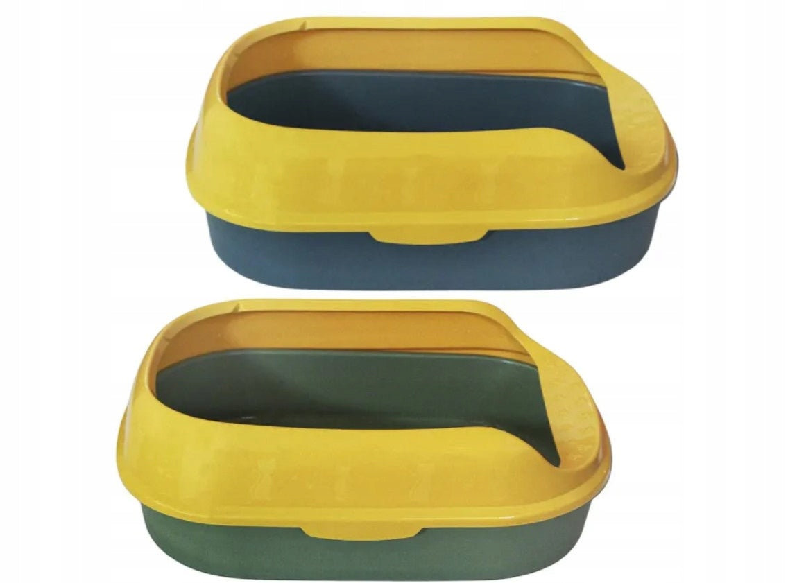 Cat Cuvette Open 40x29x14 cm with Frame High Sides Plastic 2 Color