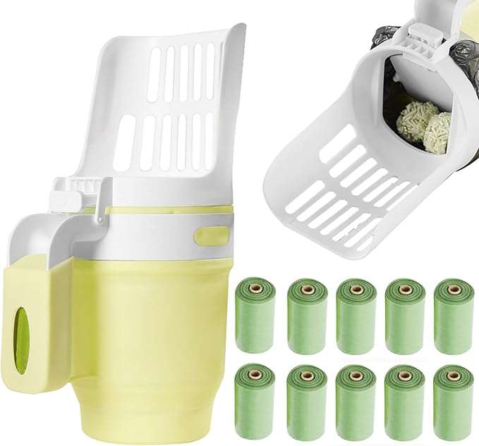 Cat Cuvette Spatula Drawer with 10 Garbage Bags Green