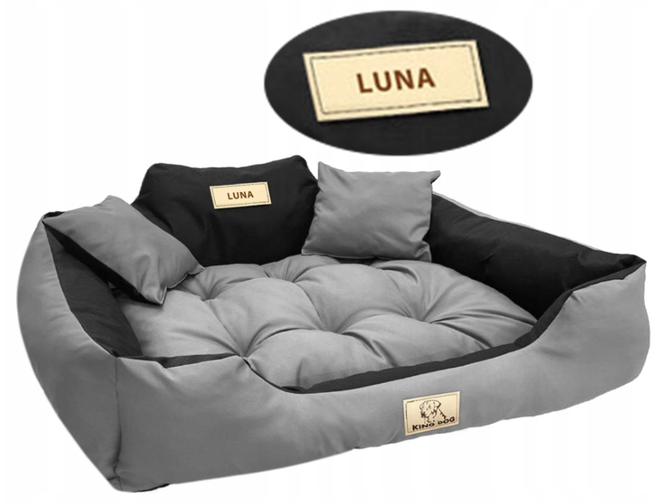 Cat Dog Bed Couch Playpen With Name L 100x75 cm Assorted Colors