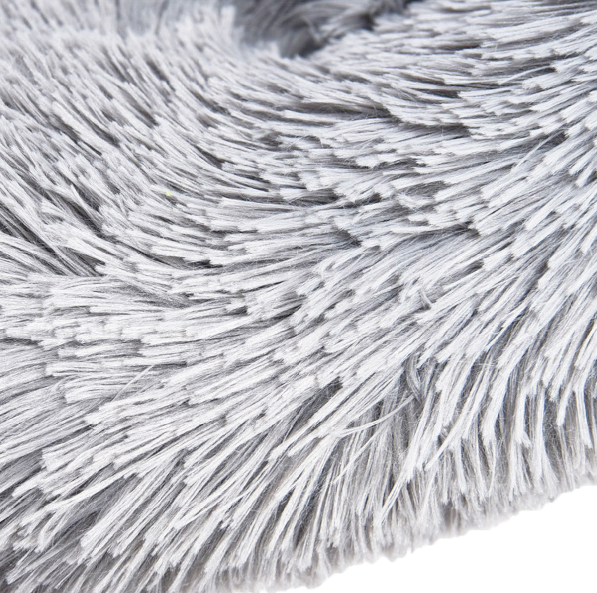 Cat Dog Bed PLUSH Hairy SOFT 55 CM LIGHT GREY Length 50 cm
